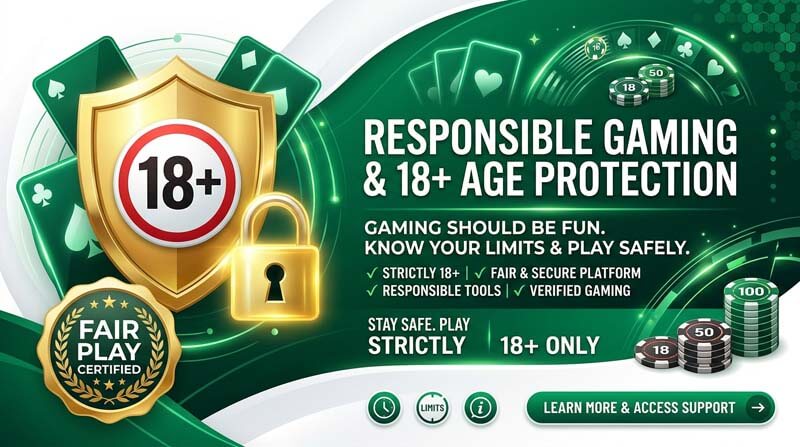 INR Rummy Disclaimer 18+ Age Protection and Risk Warning